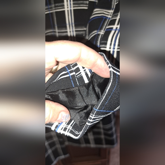 Ladies Asos Black/white Long Line  Business Blazer Jacket Snap Closure Size 6 - Picture 5 of 11